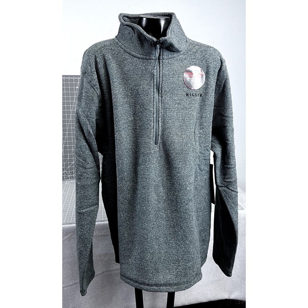 Killik Long Sleeve 1/4 Zip Charcoal Heather Pullover Men's Essential Sz L New